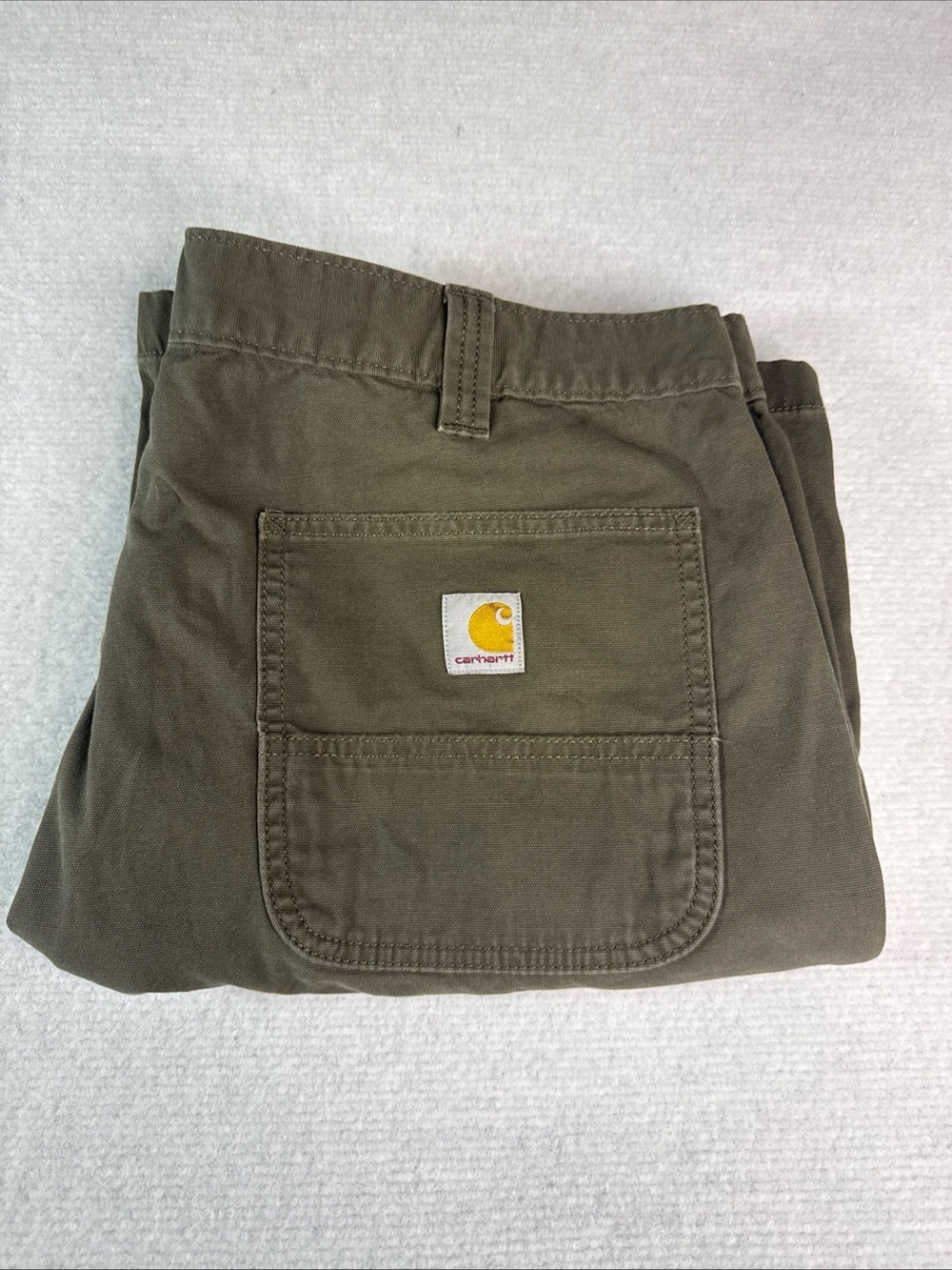 Carhartt Men's Cargo Shorts Olive Green with Logo Patch